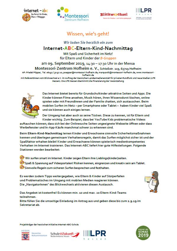 Internet Abc Eltern Kind Nachmittag